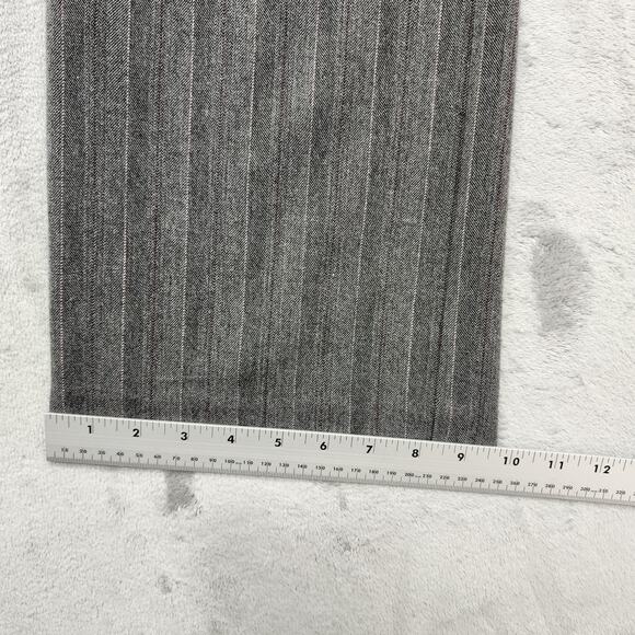 East 5th Pants Womens 6 Gray Striped Tweed High Rise Side Zip Wide Leg Trousers - Picture 10 of 11